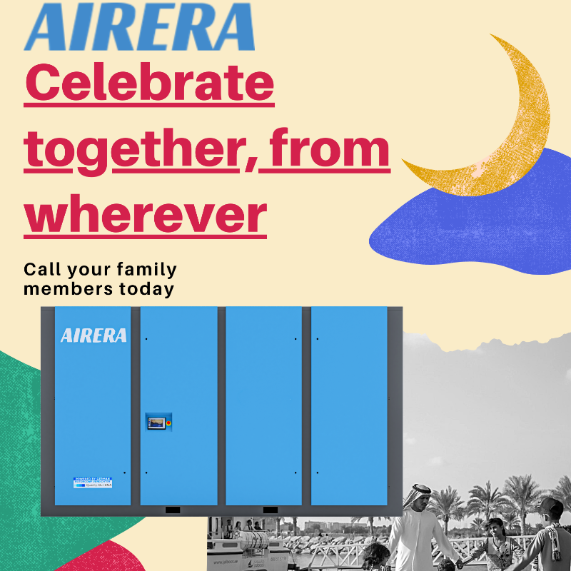 À l'occasion du Ramadan, AIRERA adresse ses salutations chaleureuses à ses clients du Moyen-Orient. Ce mois sacré est un moment de réflexion et d'unité, et nous sommes honorés de soutenir les industries du monde entier avec nos solutions de compresseurs d'air fiables. Que ce Ramadan vous apporte paix, prospérité et succès.